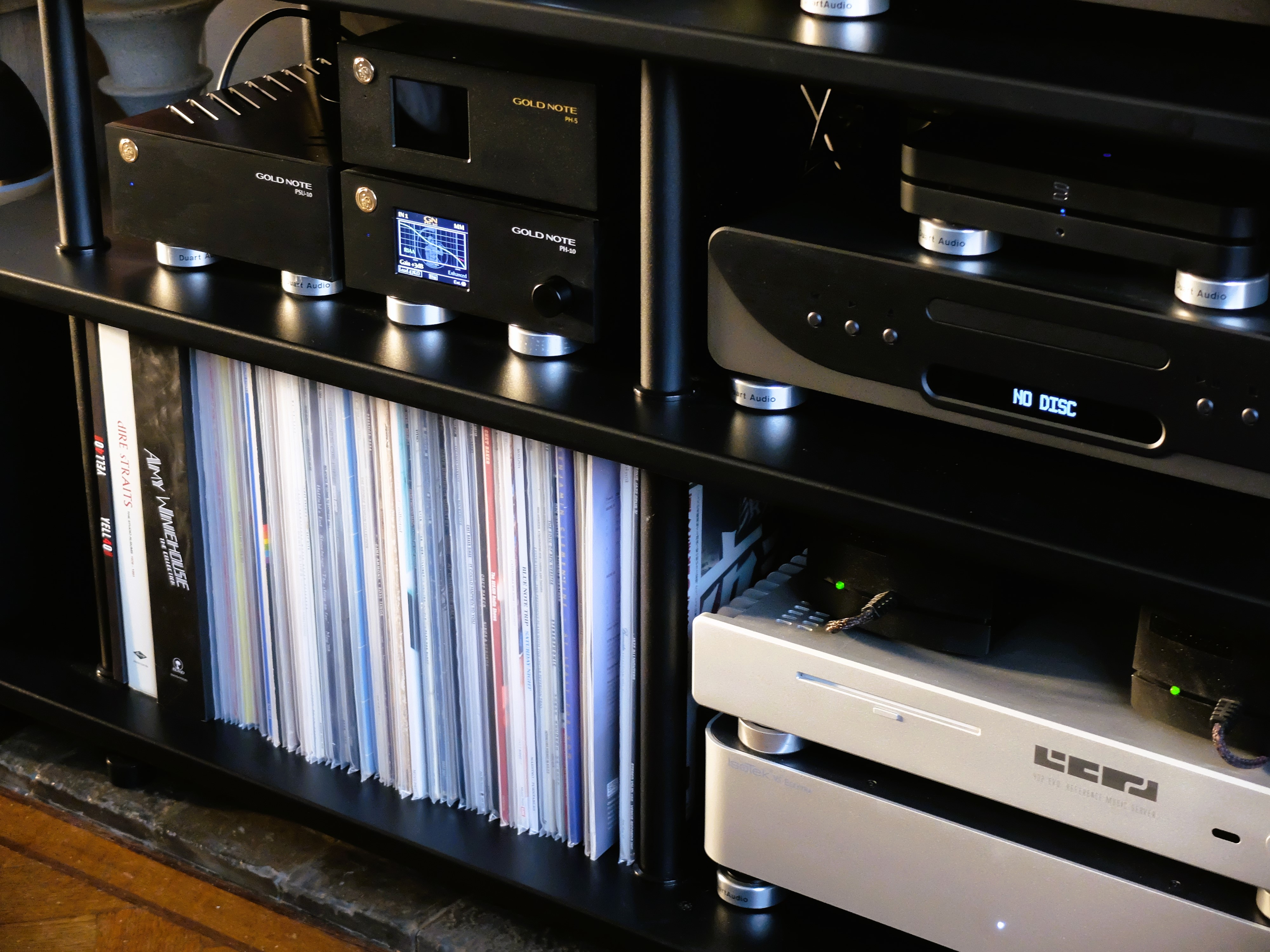 Solidsteel VL-4 Black Vinyl Record Storage & Hi-Fi Rack - VL-4BK