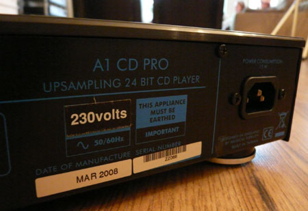 Musical Fidelity A1 CDPRO 